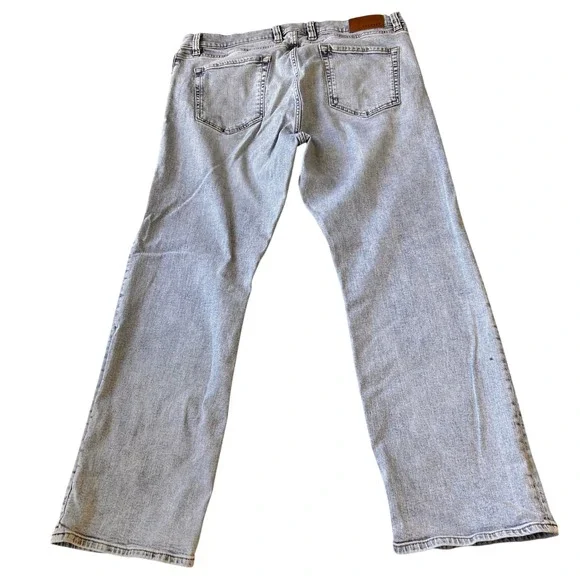 Tecovas Slim Jean Light Blue Acid Wash Stretch Denim Mens 38x30 Distressed - Picture 6 of 8